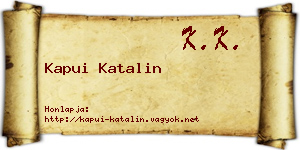 Kapui Katalin névjegykártya